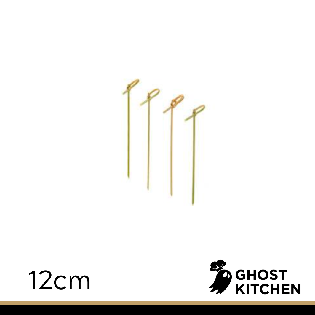 Spiedini Decorativi in bambù neri 12cm - 100PZ - 0,02€