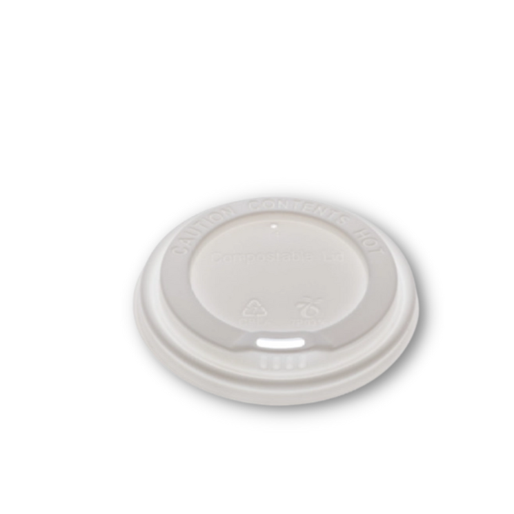 Coperchio per Bicchiere carta avana 200ml CON FORO - 1000 PZ - Da 0,05€