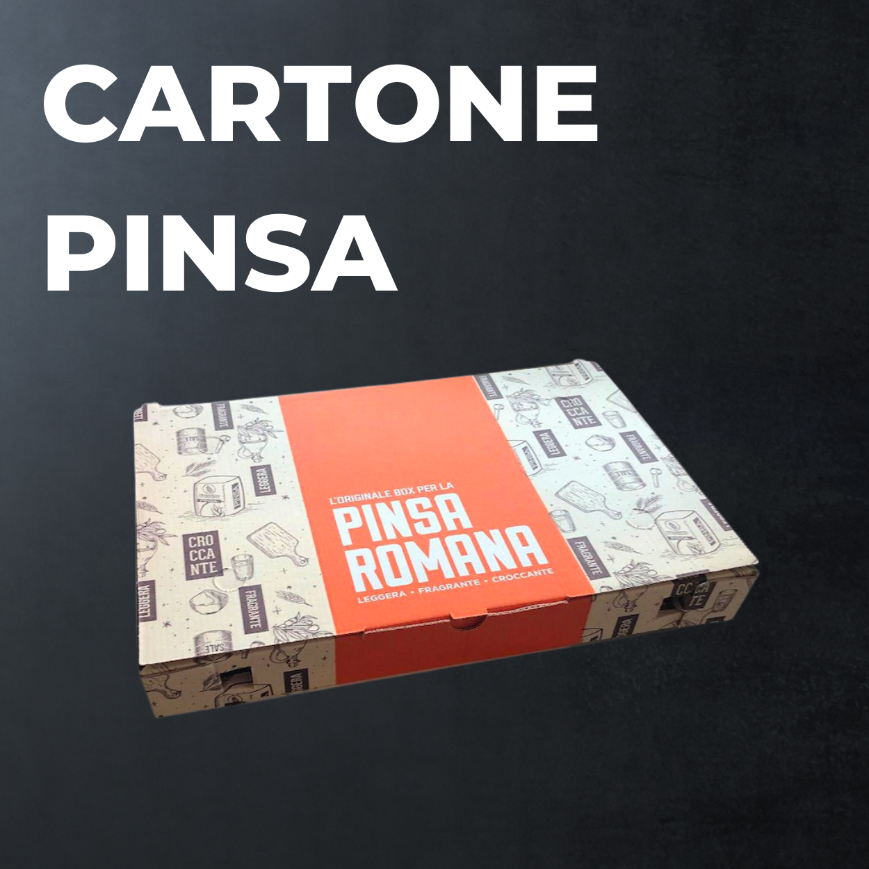 Cartone Pinsa Romana - Personalizzata - 200 pezzi