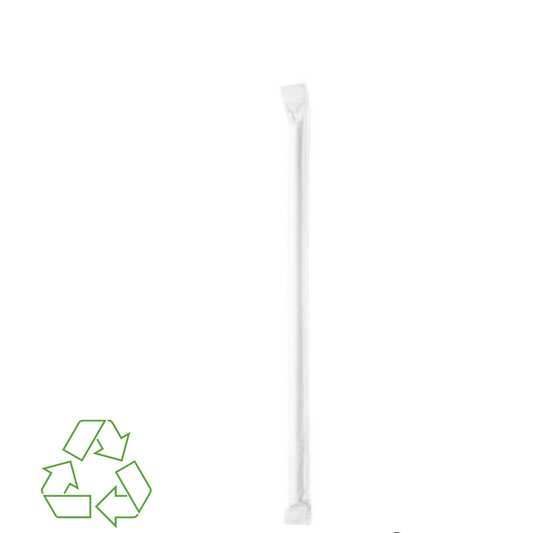 Cannucce Bubble tea carta 23 cm a punta imbastate singolarmente  - 2500 PZ - Da 0,08€